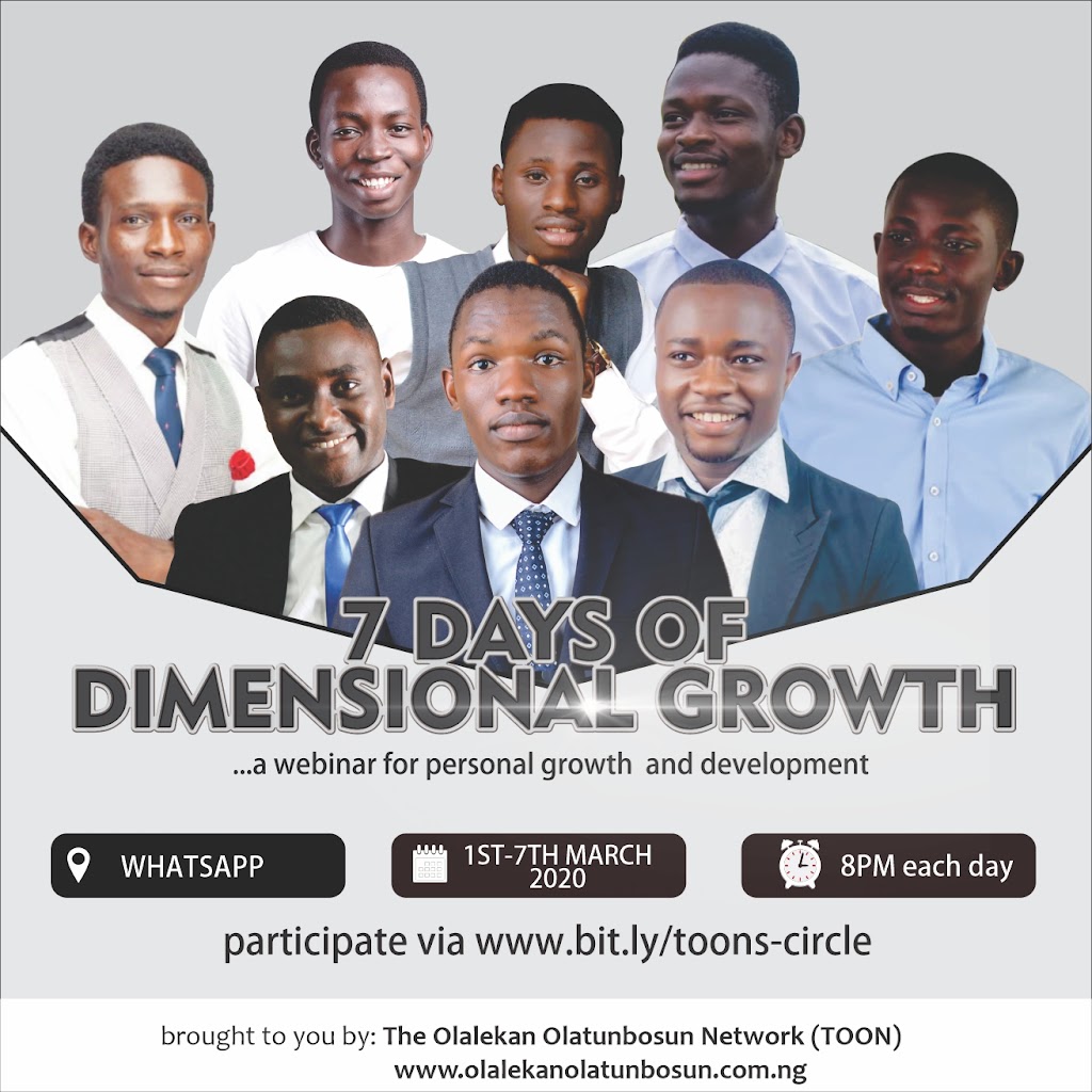 [7DaysOfDimensionalGrowth] WHILE YOU WERE IN SCHOOL – OLAKUNORI GABRIEL